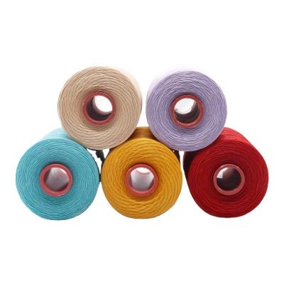China 210D/16 Flat Waxed Polyester Thread Cord 1mm for Shoe Manufacturing in Dyed Pattern for sale