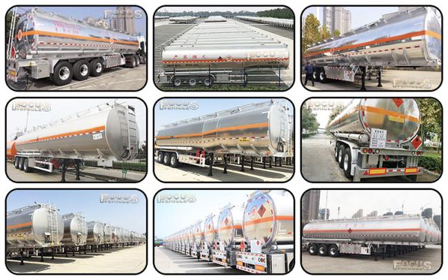 40t-60t Edible Oil Transport Aluminum Tank/Tanker Truck Semi-Trailer with Air Bag Suspension