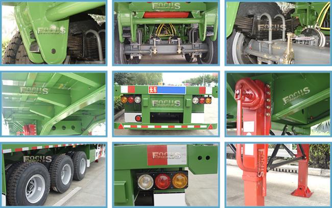 High Quality Tri Axle Air Bag Suspension Container Chassis Trailer Flatbed Container Carrier Trailer