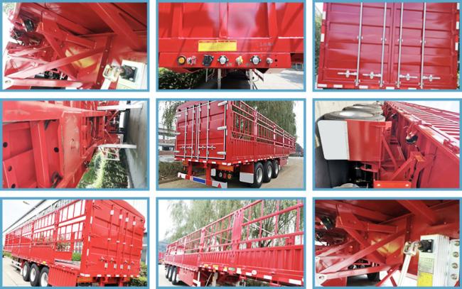 3axles Bulk Cargo Transportation Semi Box Trailer