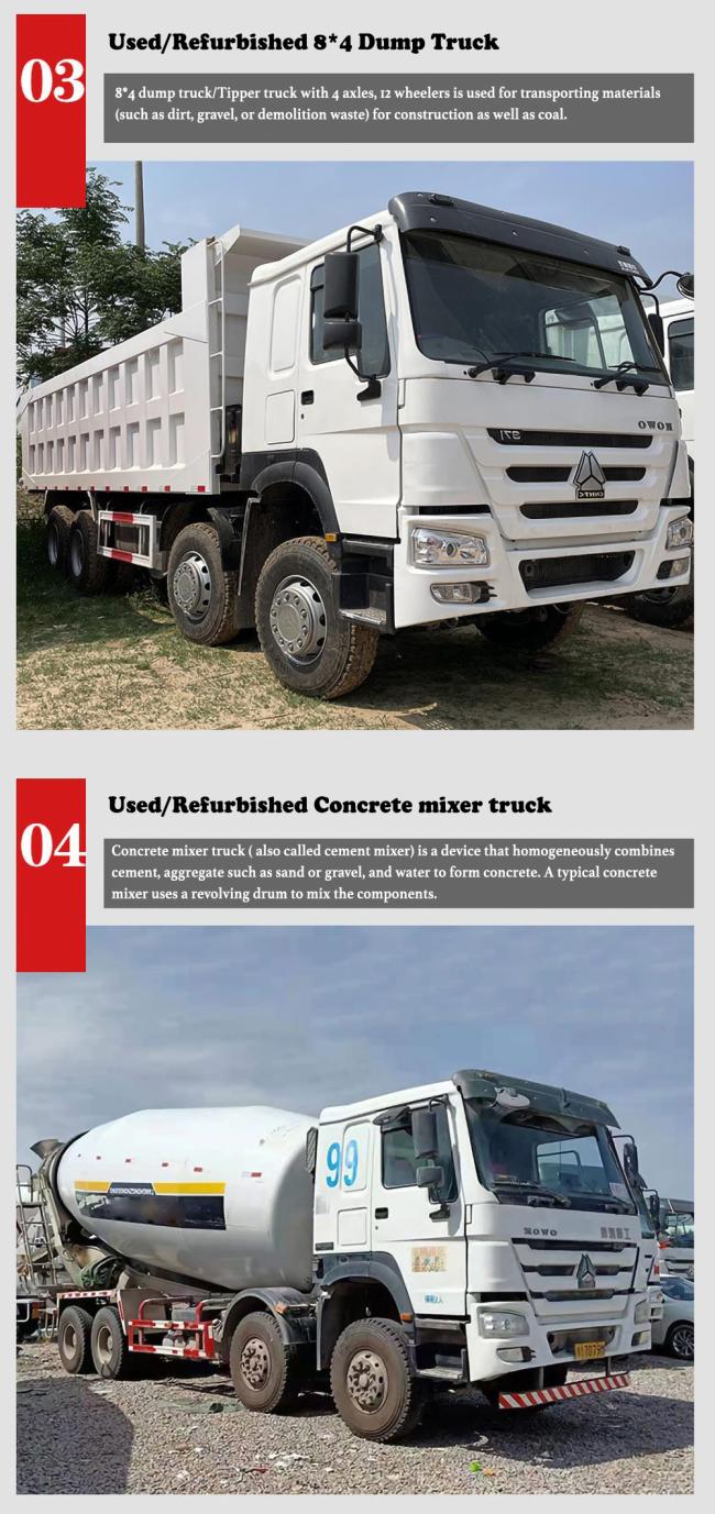 Used/Second Hand 6X4 Shacman/HOWO/FAW Dumper/Dump Tipper Trucks for Construction Work