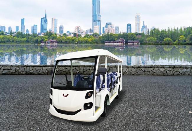 Battery Powered 11 Seater Sightseeing Car Passenger Amusement Park Sightseeing Car Tourist Shuttle Electric Mini Sightseeing Bus