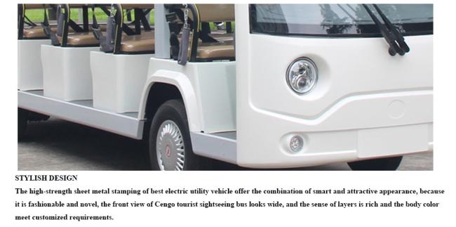 Battery Powered 11 Seater Sightseeing Car Passenger Amusement Park Sightseeing Car Tourist Shuttle Electric Mini Sightseeing Bus