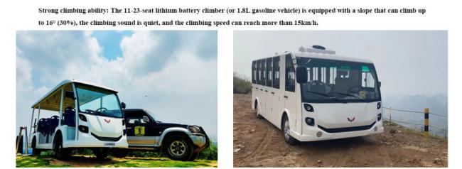 Instock China Manufacture Sightseeing 11 Seater Electric Tour Car on Sale