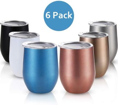 China Stemless Stainless Steel Coffee Cup 9oz 12oz Eco Friendly Travel Insulated Cup for sale