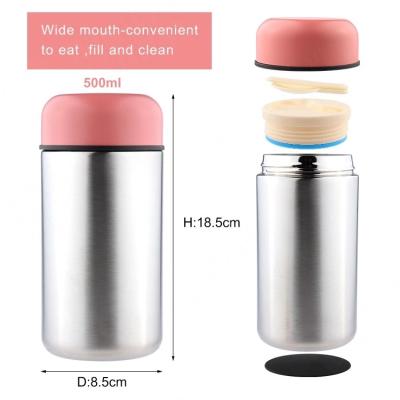 China Original Vacuum Insulated Food Jar , Double Wall Vacuum Insulated Lunch Box Logo Printed for sale