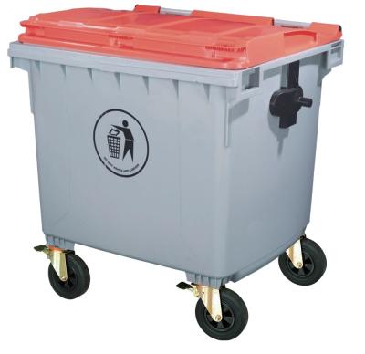 China 4 wheels Resistant Impact 1200L Plastic  Outdoor Large Trash Bins for sale
