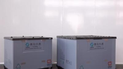 China Recyclable pallets packaging boxes Corrugated Sleeves Foldable Plastic container for sale