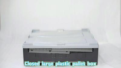 China Custom size high quality foldable transportation plastic pallet box warehouse folding pallet box for sale
