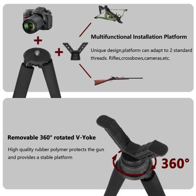 China Aluminum Alloy Hunting Bracket S1-02-18 Black 360° Rotation Adjustable Angle Stand for sale