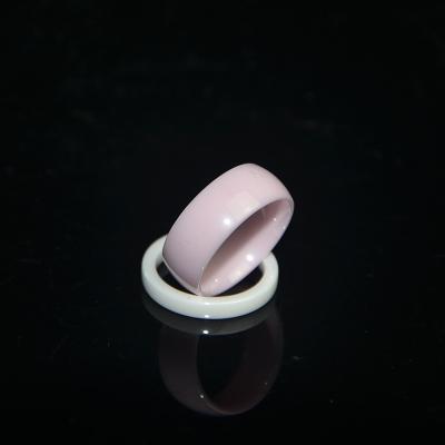 China Custom Color Aaa Zirconia Ceramic  Diamond Pink Zirconia Ceramic Ring for sale