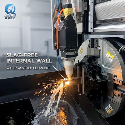 QH-12012GH 12m zero tailing tube laser cutting machine with water slag removal unit