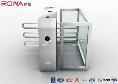 China Security Solution Waist High Turnstil Assured Stainless Barrier With Metal Wings for sale