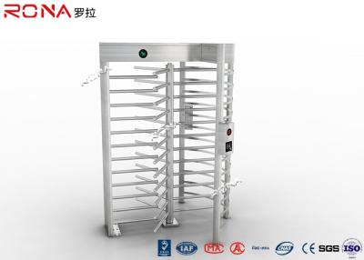 China Durable Full Height Turnstile Single Channel Stainless Steel Mirror Finished for sale