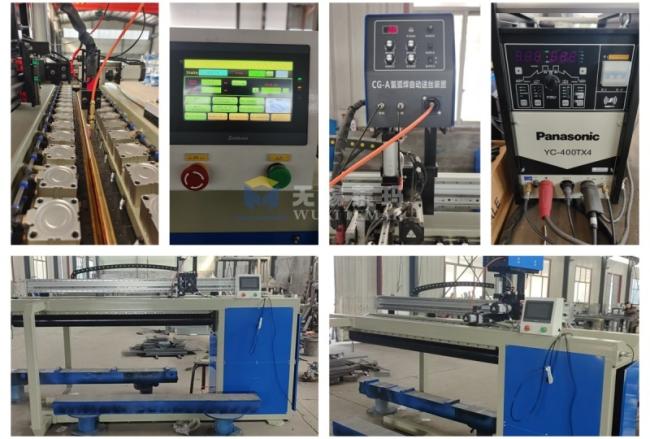 ZF-1300 Longitudinal Seam Welder machine in operation showing automated welding process