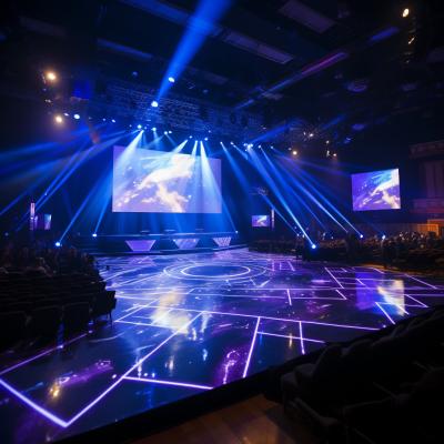China Pantalla LED de escenario a todo color sin costura alquiler 5500nit-8500nit Brillo en venta