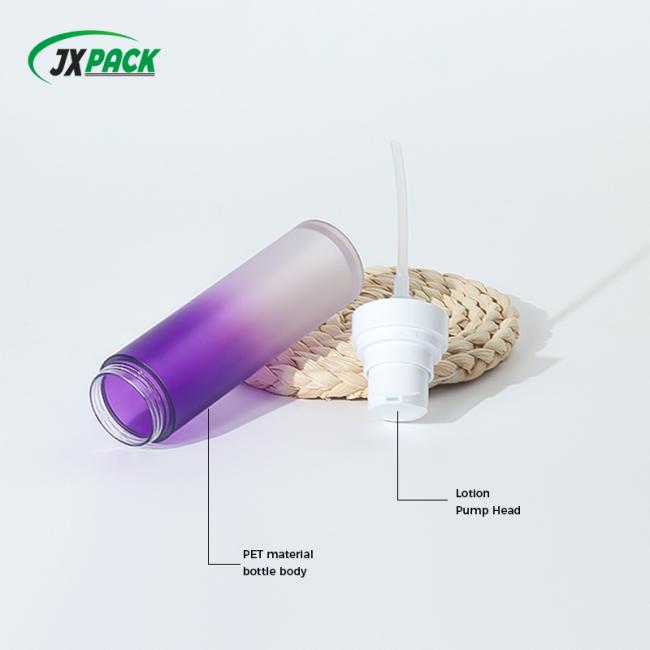 PET cosmetic bottle close-up