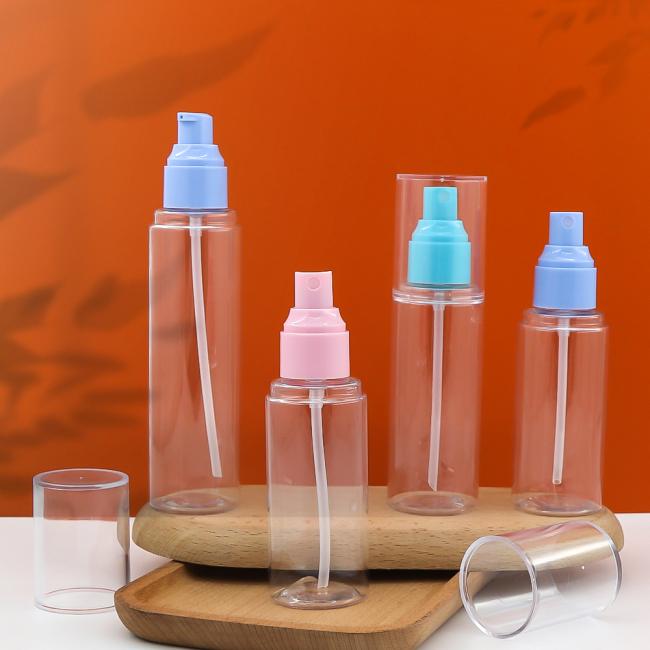 Spray pump color options for PET bottles