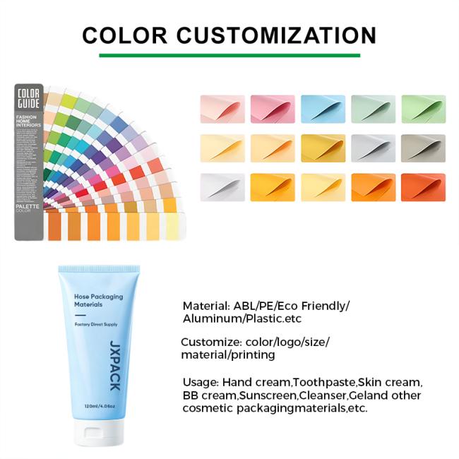 Customizable PE cosmetic tubes with various design options