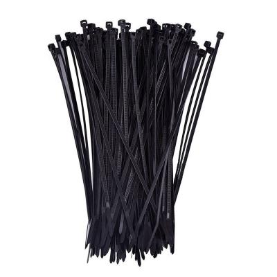 China UV Black Self Locking Cable Tie Electrical Nylon 66 10 Inch Zip Ties for sale