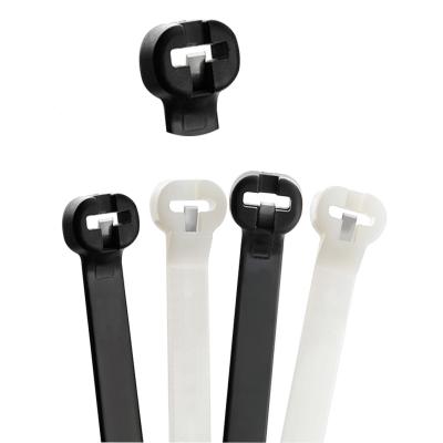 China 50 Lbs SS Barb Nylon Cable Tie Wrap 4.8x361mm Black Plastic Zip Ties 94V-2 for sale