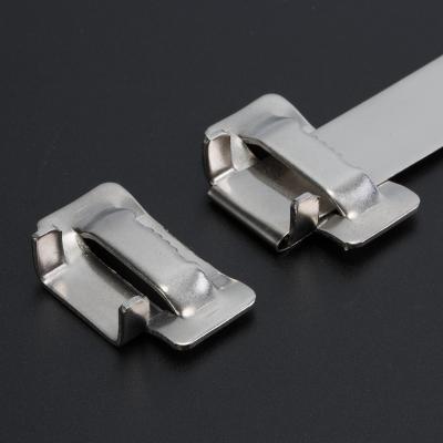 China Ear Lock 304 Stainless Steel Banding Buckle Heat Resistant Metal Strap Buckle 1/2