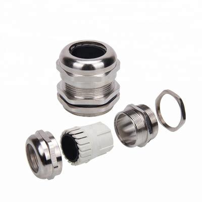 China Electrical Oversized Brass Cable Gland M80 Nickel Plated IP68 16mm Thread for sale