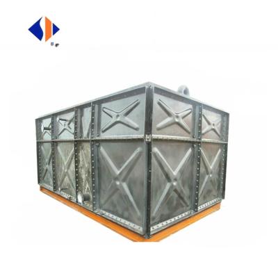 China 2023 HDG Hot Dip Galvanized Assembled Steel Potable Storage Tank Rectangle Water Tank for sale