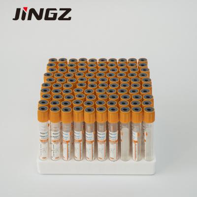 China Biochemistry Test Blood Sample Collection Tube Orange Top Vacuum Tube for sale