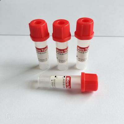 中国 添加物なし 赤のミニチューブ 0.5ml 小児用血液採集チューブ 販売のため