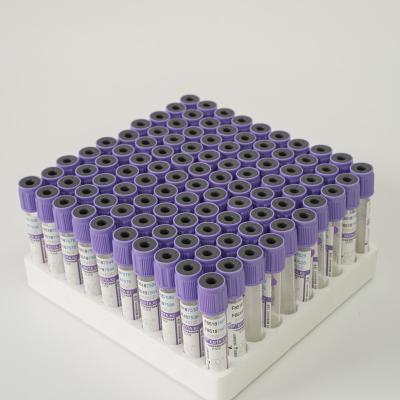 China 2ml K2 EDTA Vial Glass Plastic Purple Top Blood Collection Tube CE Mark for sale
