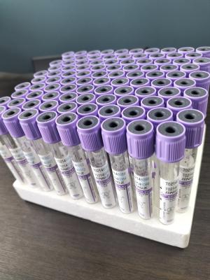 China CE Approved K2 EDTA Tube Purple top cap medical blood collection tube Type 1ml-10ml for sale