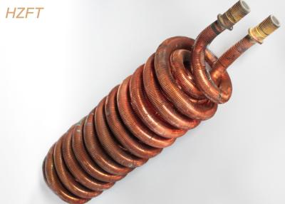 中国 スズメッキをされた表面の銅のFinned管は飲料水システムのヒーターとして巻く 販売のため