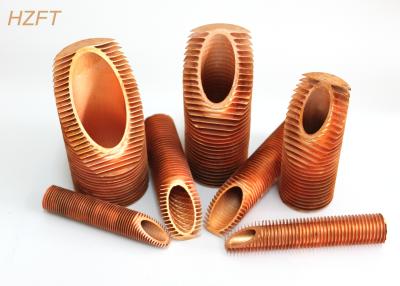 China Cold Worked Copper Finned Tube For Air Cooling / Finned Tubes Heat Exchanger for sale