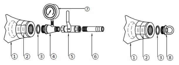 Marine rubber airbags end fittings diagram