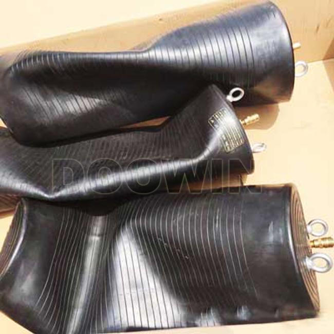 Inflatable pipe plug installation