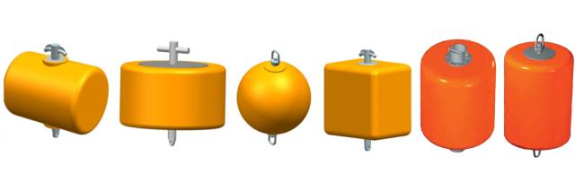 Mooring buoy end fittings detail