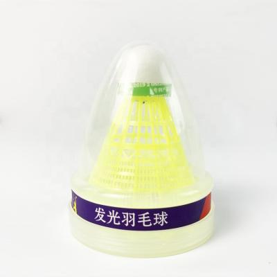 China Lighting Nylon LED Badminton Shuttlecock Green Red Light for sale
