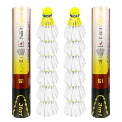 China Chinese Patent Product 3in1 Badminton Shuttlecock Natural Feather Durable for sale