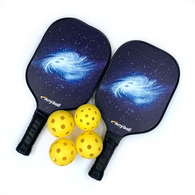 China Carbon Fiber Pickleball Paddle Set 2 Pickleball Paddles 4 Balls Within 1 Cover Bag for sale