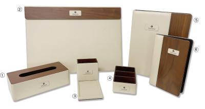 China Tea Leaf Box Note Pad Guest Amenities Suppliers Leather And Wood Series for sale