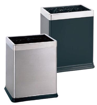 China Hotel Guestroom Stainless Steel Dustbins Double Layers Rectangular Shape for sale