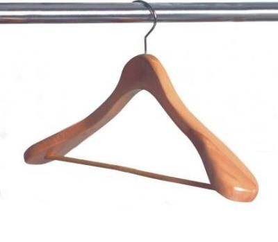 China Hotel Guestroom Laundry Wooden Coat Hanger 450*25*55mm durable for sale