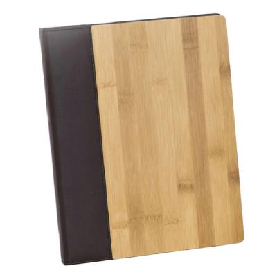 China Customized A4 Leather Hotel Guest Room Folders PU And Wood for sale