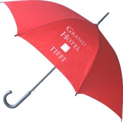 China os guarda-chuvas feitos sob encomenda do hotel do eixo de 14mm Fiberbone imprimiram guarda-chuvas relativos à promoção o punho curvado à venda