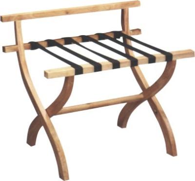 China Solid Wood Hotel Luggage Racks Suitcase Rack Hotel With  back support for sale