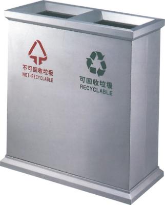 China Throw Litter Ashtrays Bins Stainless Garbage Can finger print resistant for sale