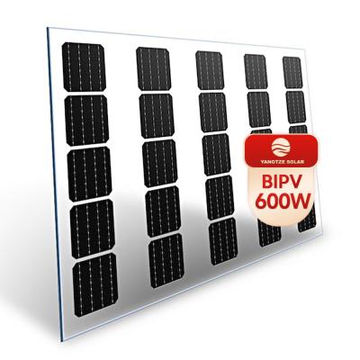China Photovoltaic Facade Building Integrated Pv System Solar Panel 600W for sale