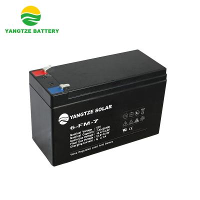 China Free Maintenance 12V 7Ah Advanced Glass Battery ABS Plastic Battery Box en venta