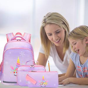 Girls school backpack Girls Unicorn Backpack unicorn school bag unicorn backpack